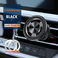 Magnetic mobile phone holder for car air vent mounting in black or silver colour