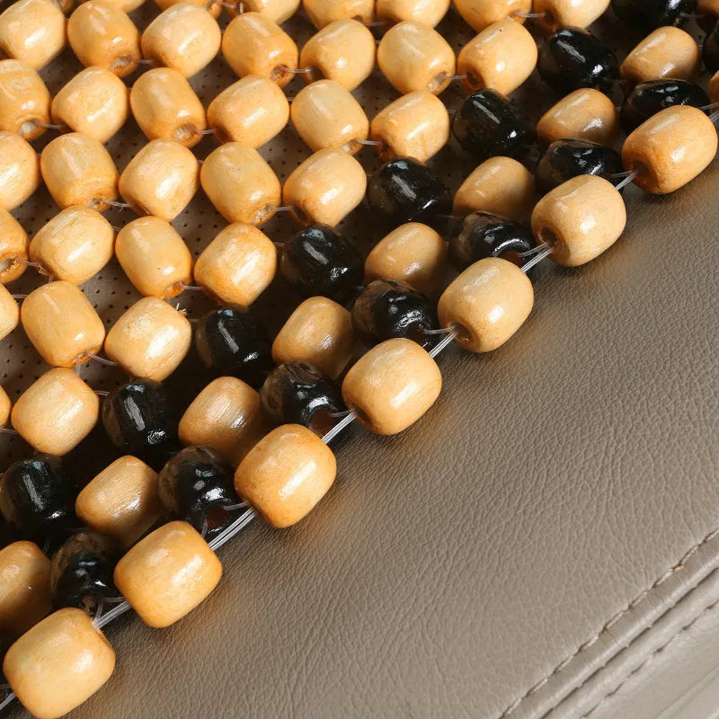 Universal five-seat car seat ventilation cushion in beige colour for summer driving comfort