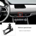 Goodway dashboard mobile phone holder with 360-degree rotating bracket on a car dashboard.