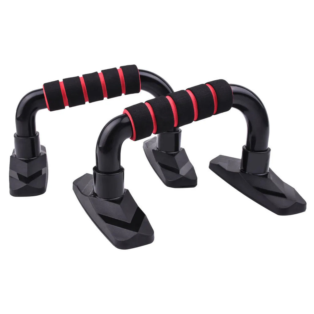 I-shaped push up bars with angled design and PP sponge handles for strength training