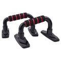 I-shaped push up bars with angled design and PP sponge handles for strength training
