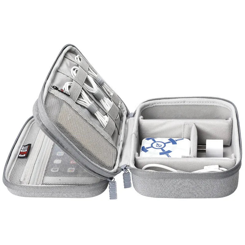 Black and grey EVA digital storage bags showing hand bag shape with carrying handle