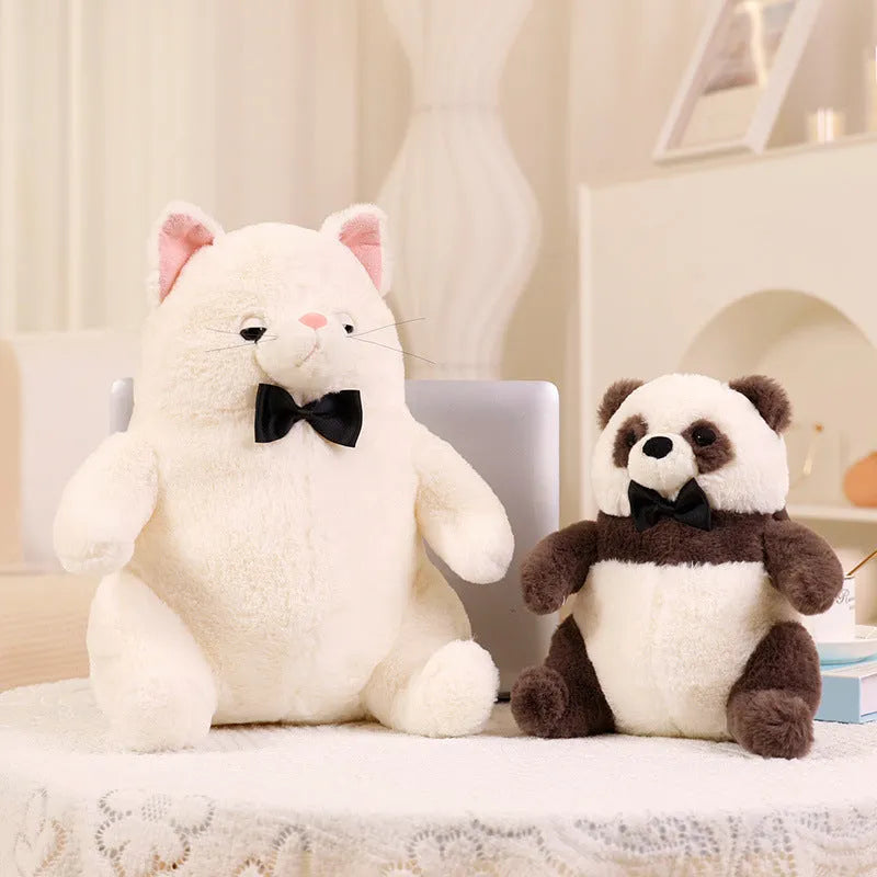 Cartoon plush doll toy cat panda piggy puppy short plush PP cotton filling 25cm 35cm