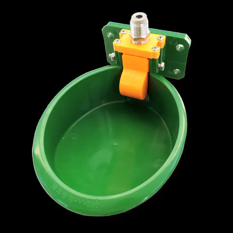 Green engineering plastic auto drink bowl for sheep and pig livestock watering