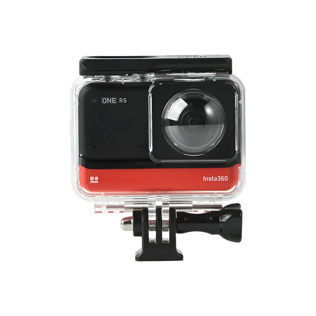 Transparent Insta360 One RS waterproof case for panoramic camera protection