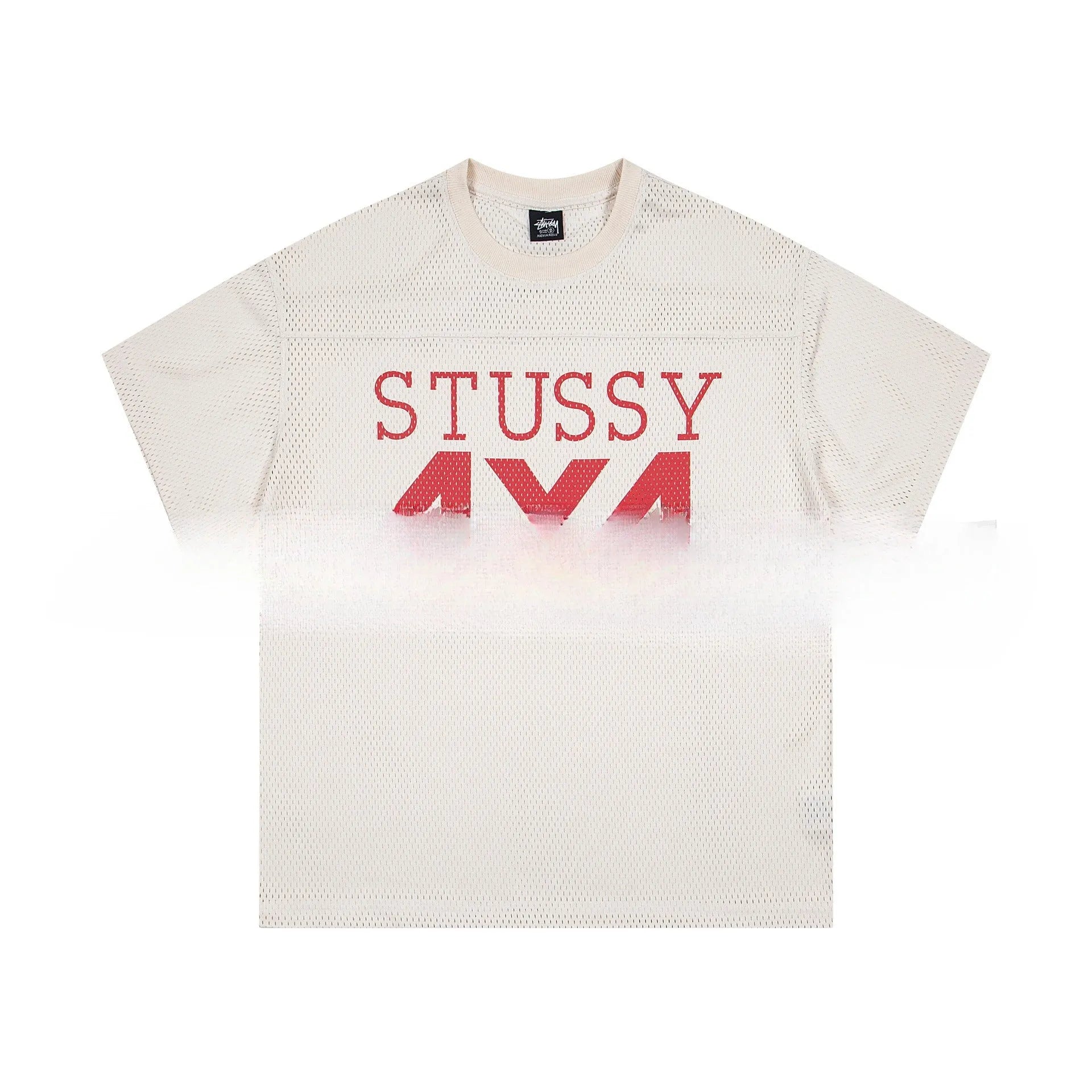 Cotton letter print short sleeve jersey pullover in loose fit, available in black, white, apricot, green, dark blue, khaki, grey