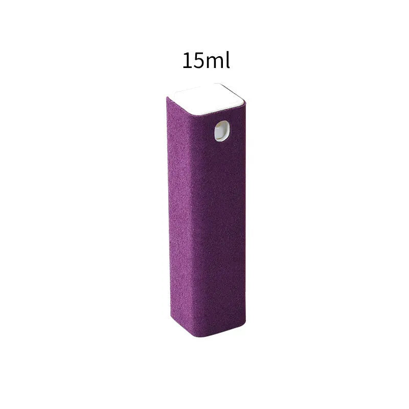 2 in 1 phone screen cleaner spray bottle with fibre fleece pad for tablet computer screen cleaning tool 15ml capacity