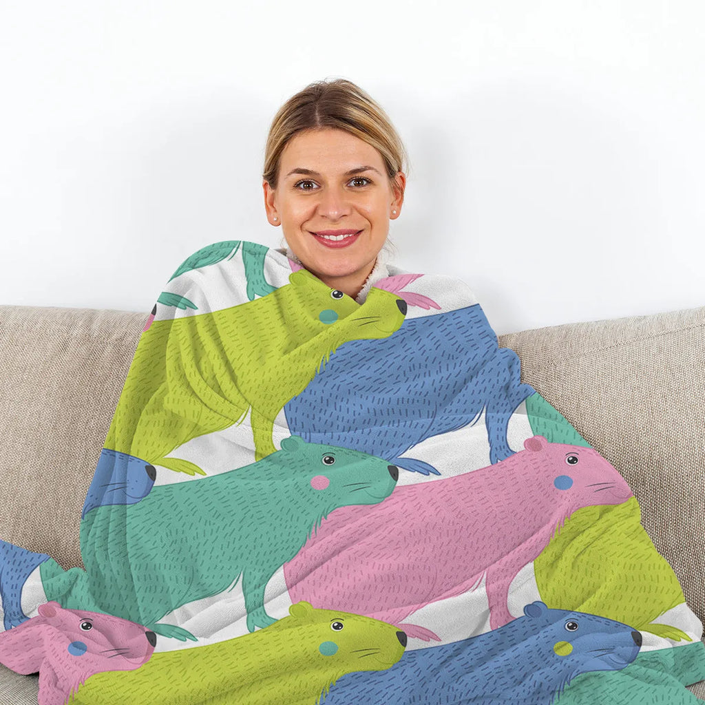 Flannel cartoon dolphin printed blanket in pink, soft flannel velvet throw for couch or outdoor use