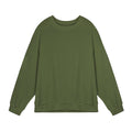 Men's loose fit long-sleeved twill jacquard sweater in a solid colour on a hanger