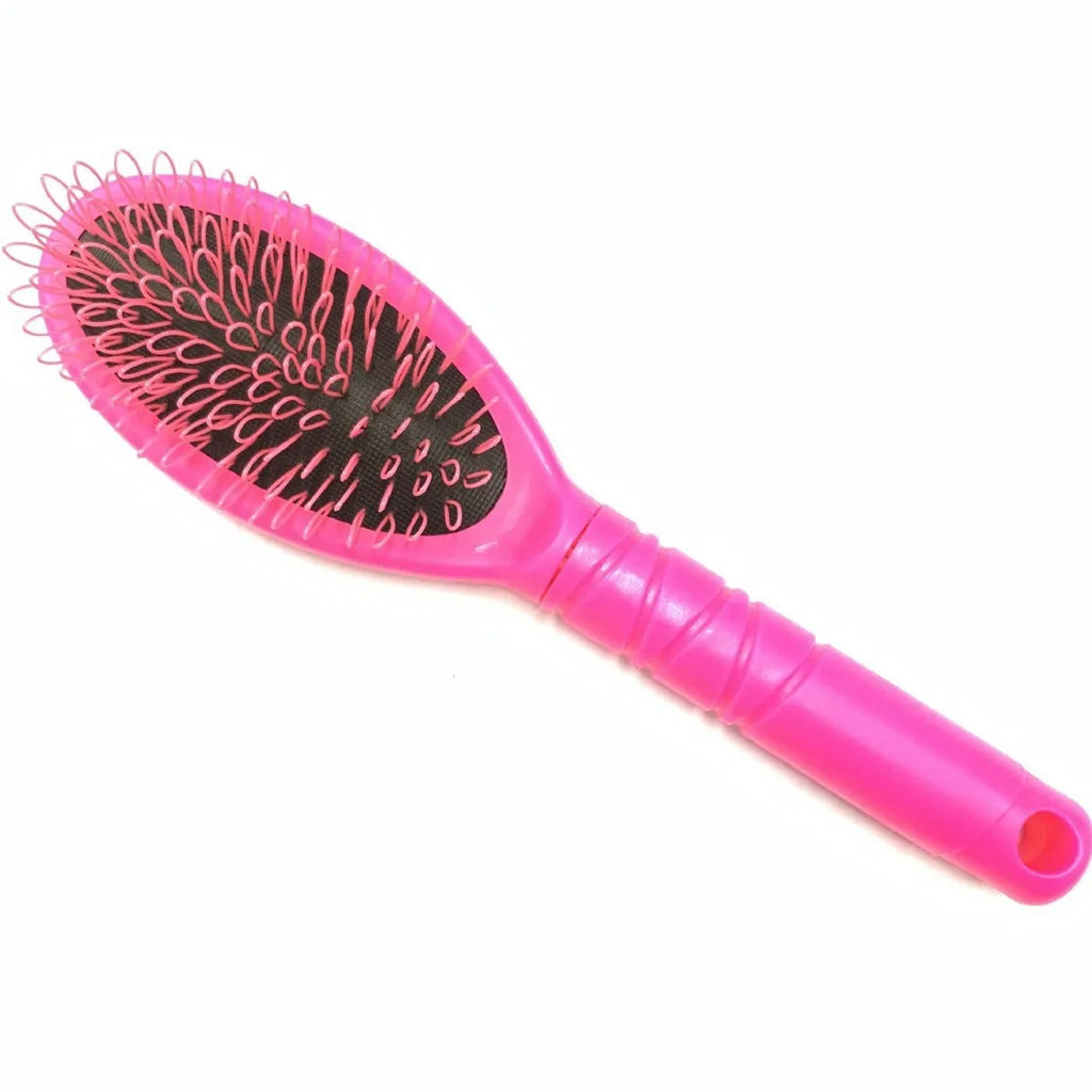 Black ring tooth hair extension comb with airbag handle for hairdressing and extension styling