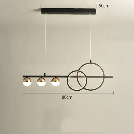Rectangular aluminium ceiling light in Nordic style with remote control dimming, available in Black or Gold colours