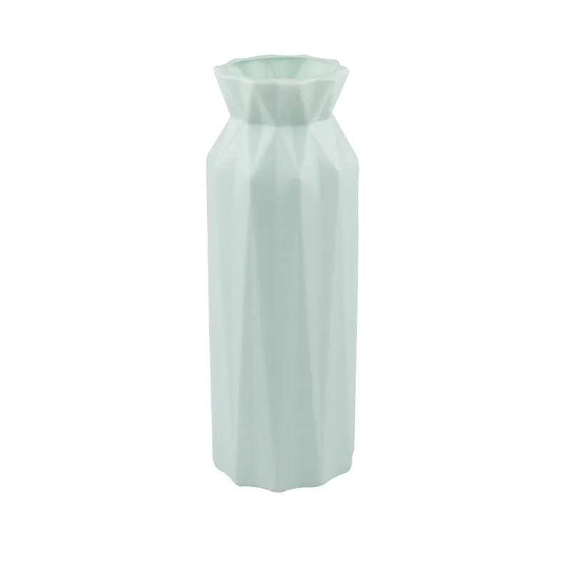 Drop-resistant melamine vase in green, grey, pink, or white colours with 7.2 cm base