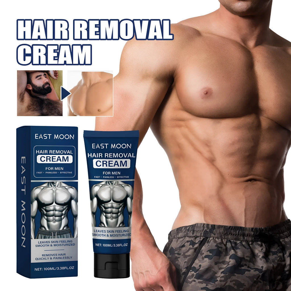 Men's hair removal cream bottle for beard, armpit, lip and body hair removal