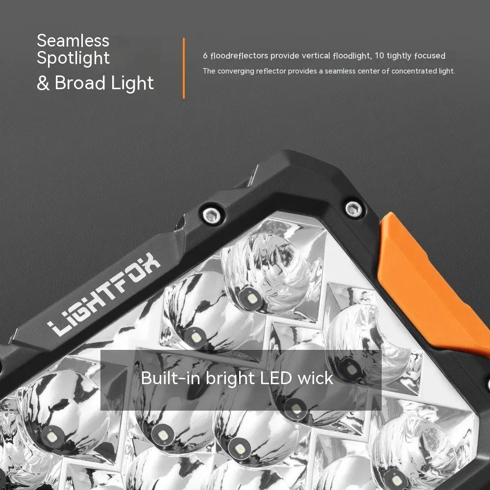 Black aluminium LED front bumper lights for off-road vehicle installation