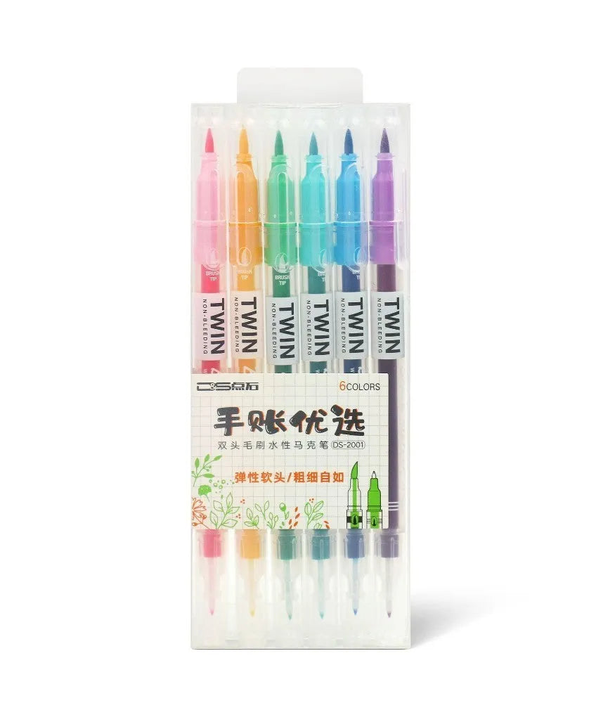 Art Hair Note Pen Color Calligraphy markers set with 36 colour pens for writing and hair art