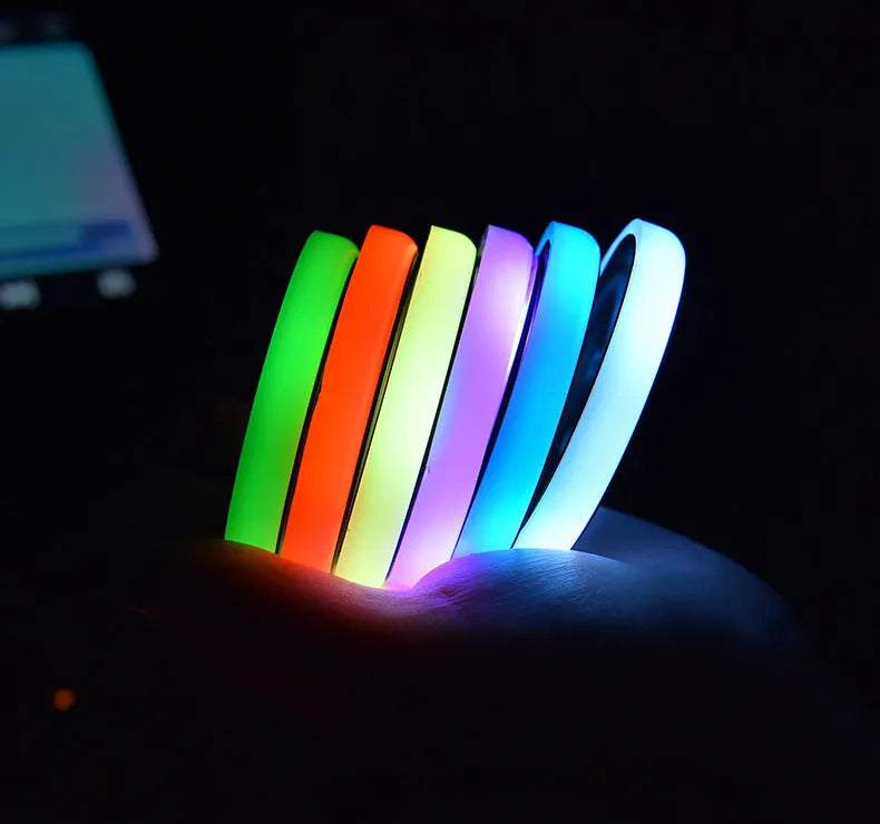 Colourful LED light-up cup coaster for car holder with USB cable and solar panel