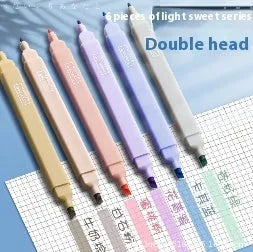 Set of double headed fluorescent marking pens in salt series, sweet series, and mixed colour packs