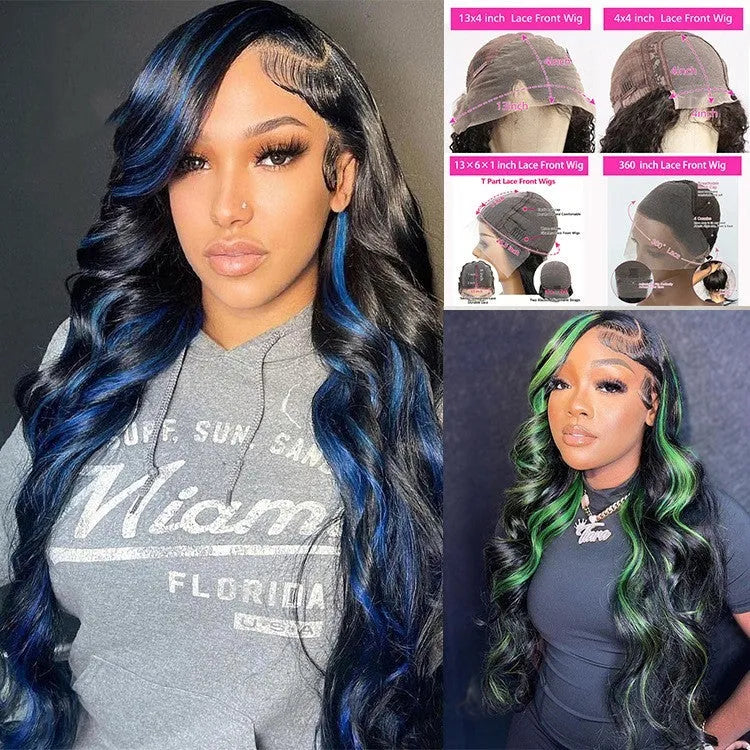 Human hair lace front wig with 4x4 lace frontal in star fashion style, available in multiple lengths