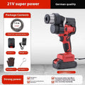 Electric pipe unclogger with 21V automatic feed and 7.5m steel spring bag for drain clearing