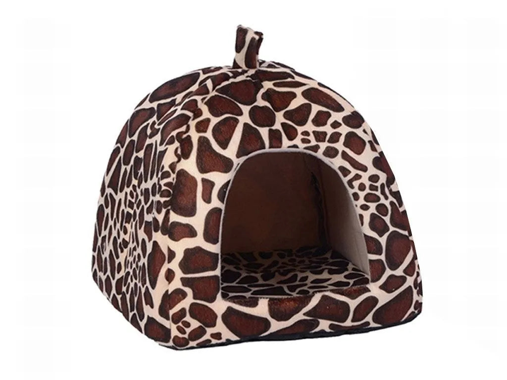 Pet house dog kennel with low foot railing, cotton material, hand stitched, available in blue colour