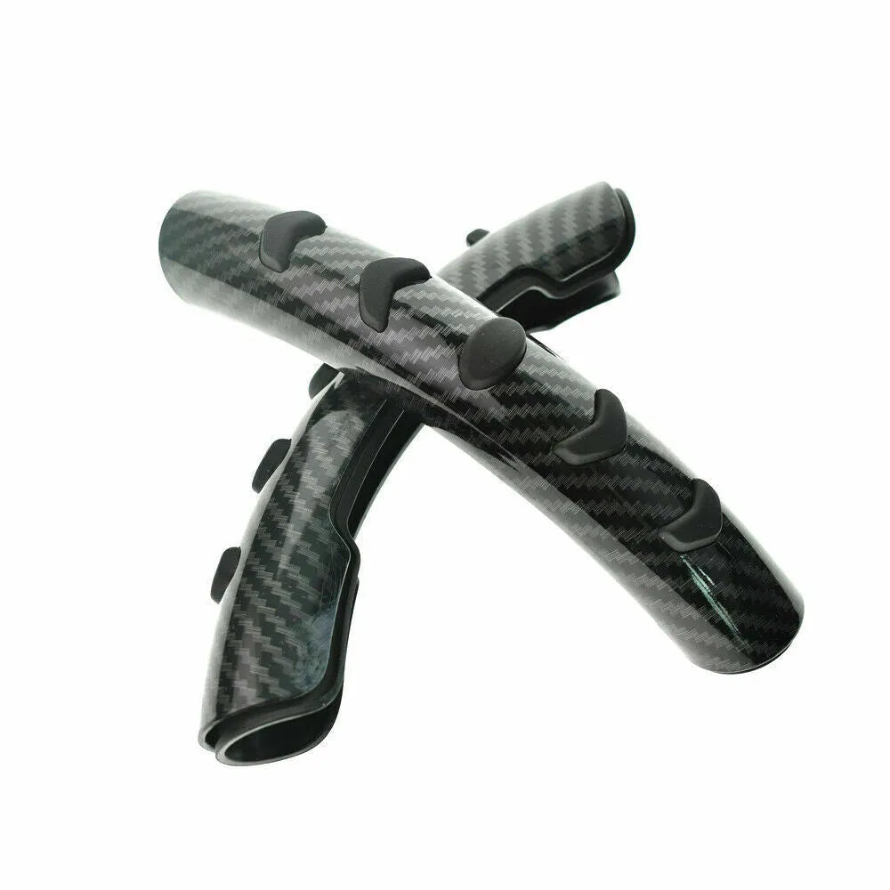 Carbon fibre black steering wheel anti-slip sleeve for 38cm diameter fit on most car models