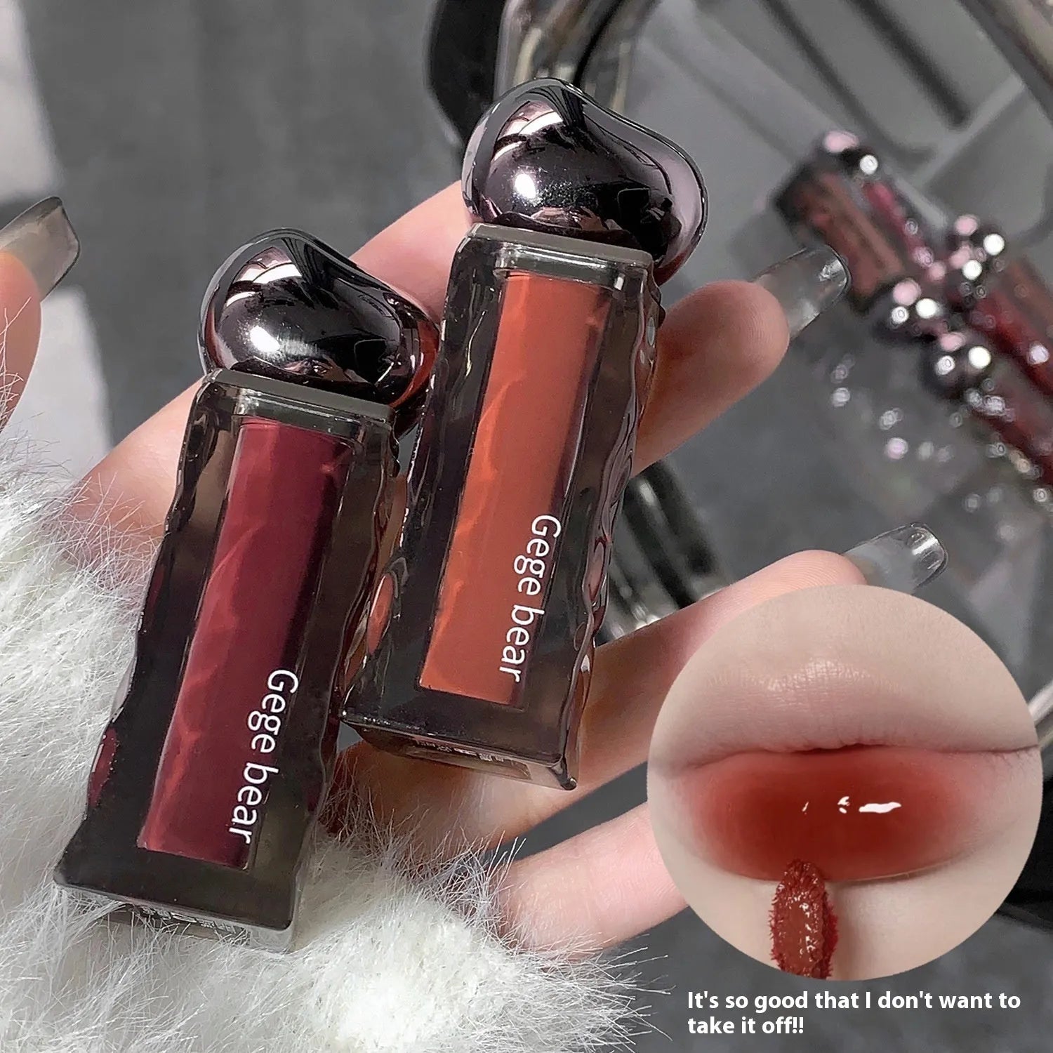 Glacier Lava Lip Lacquer water light mirror makeup lip gloss with seven colour options