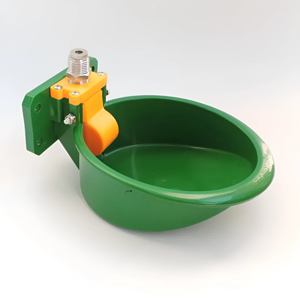 Green engineering plastic auto drink bowl for sheep and pig livestock watering