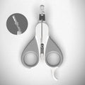 Cat nail clippers with angled blade and safety guard for small pets grooming