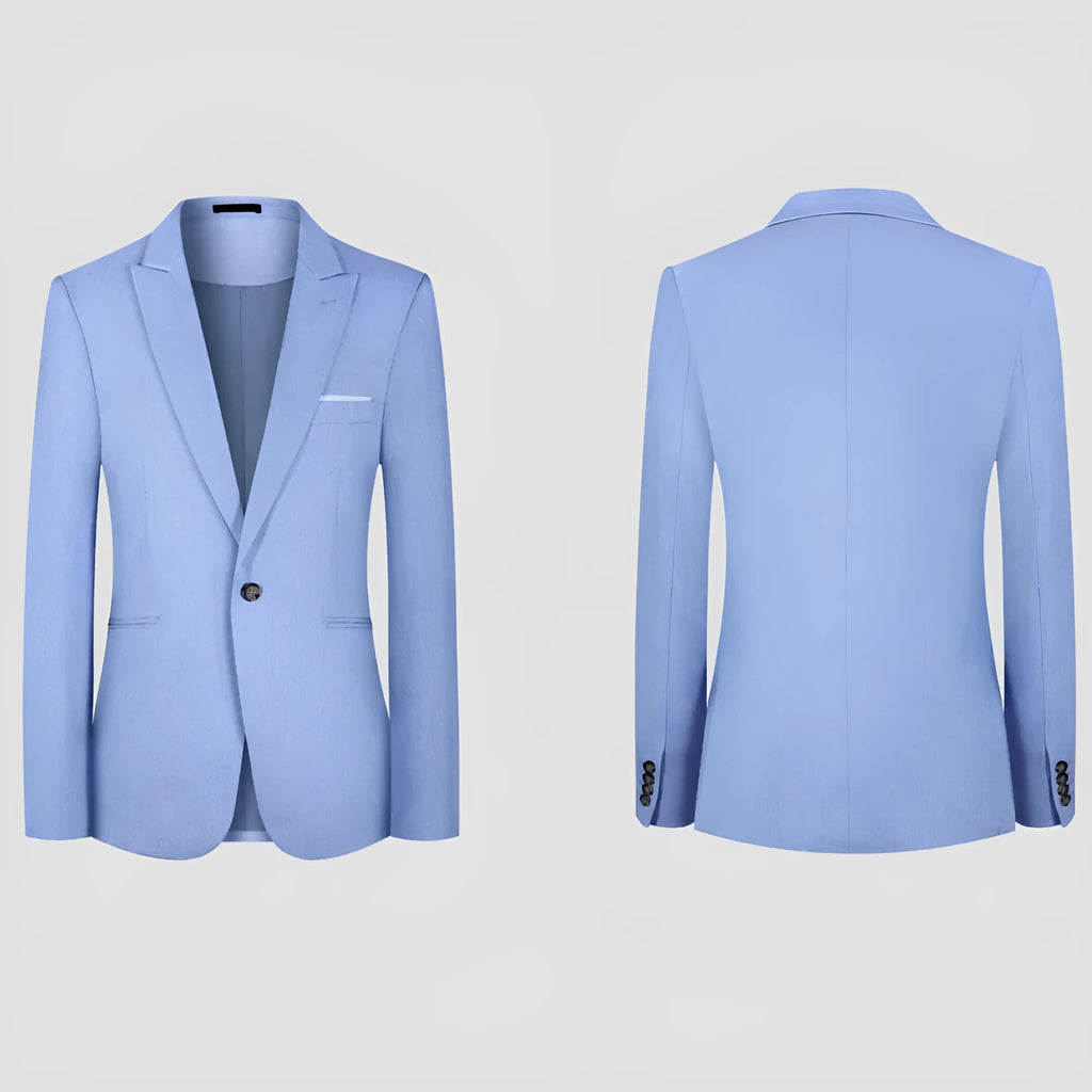 Men's western style casual suit in pink or light blue colour for spring and summer wear