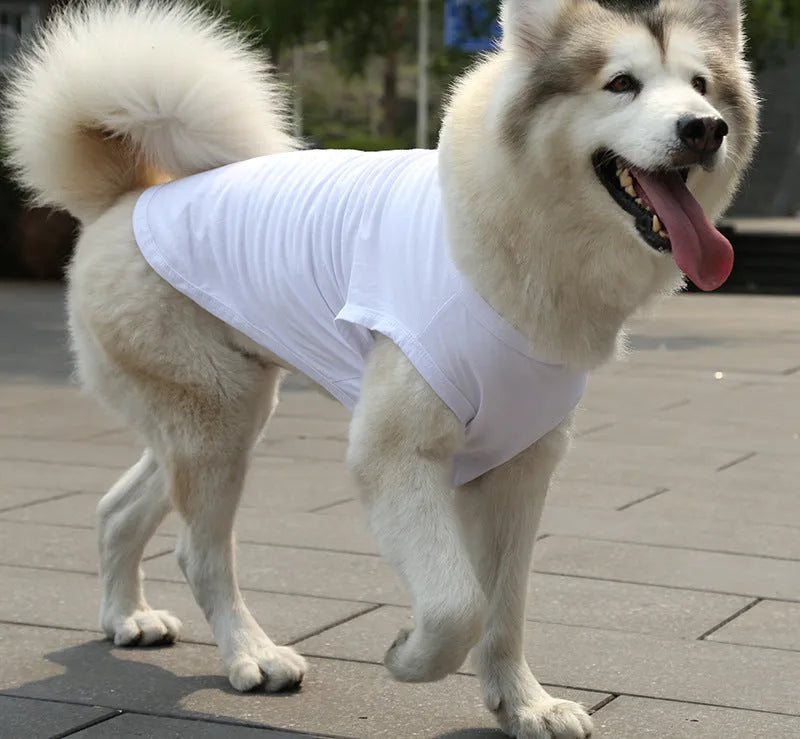 Cotton dog vest summer tshirt for small medium large dogs XS-5XL breathable pet top