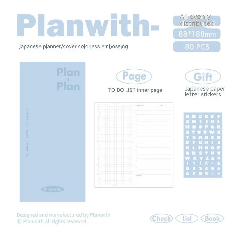 Embossed A5 daily meter notebook showing paper cover and open pages