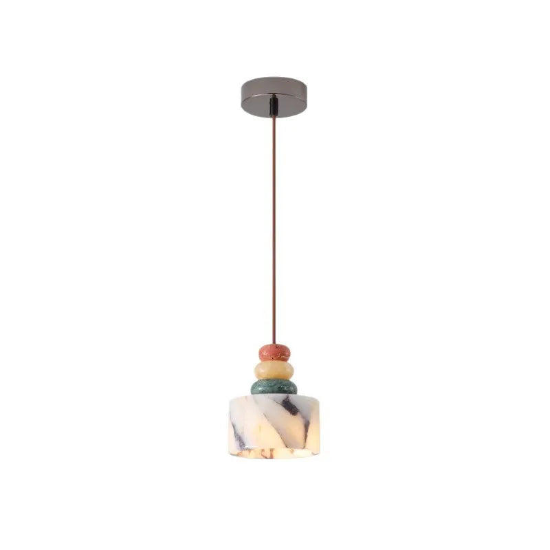 Modern simplicity bedroom bedside pendant lamp with 12cm diameter and LED warm light
