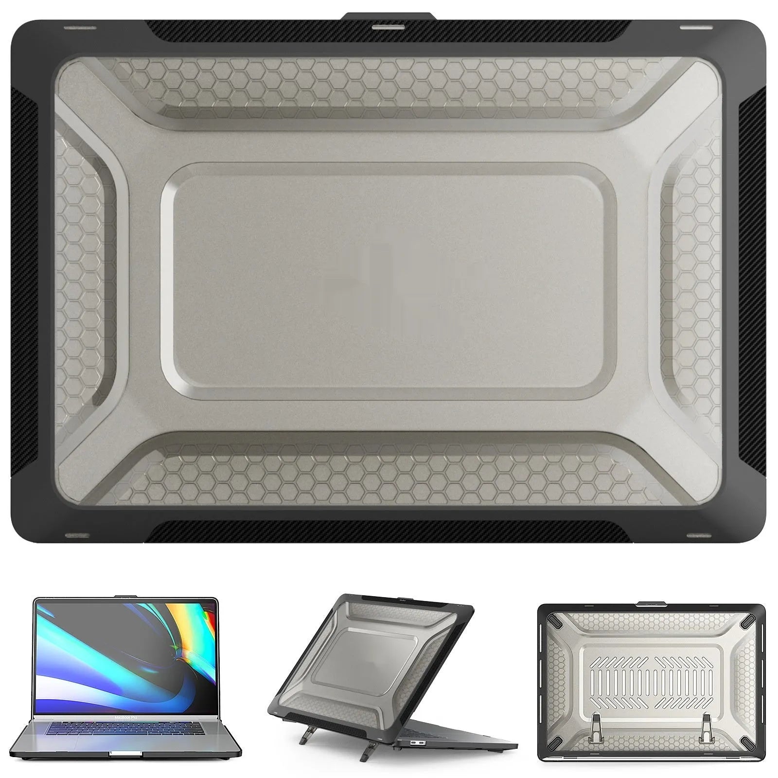 MacBook protective hard shell case in four colour options for Air and Pro laptop models