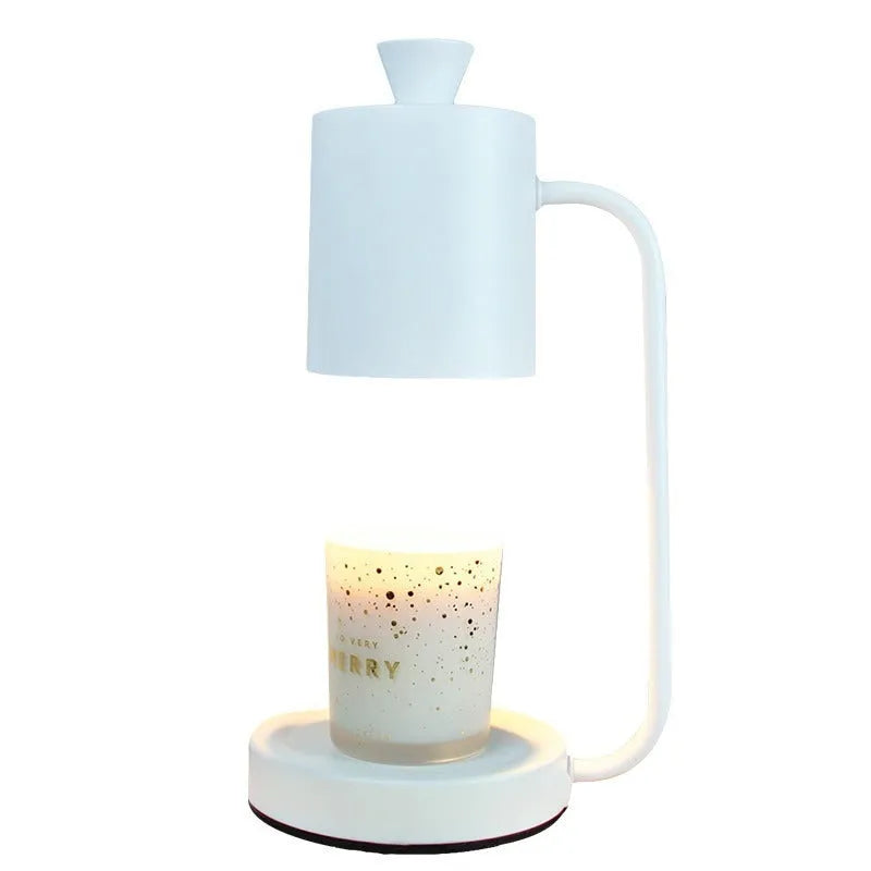 European style aromatherapy wax lamp with dimmer switch in white or yellow colour