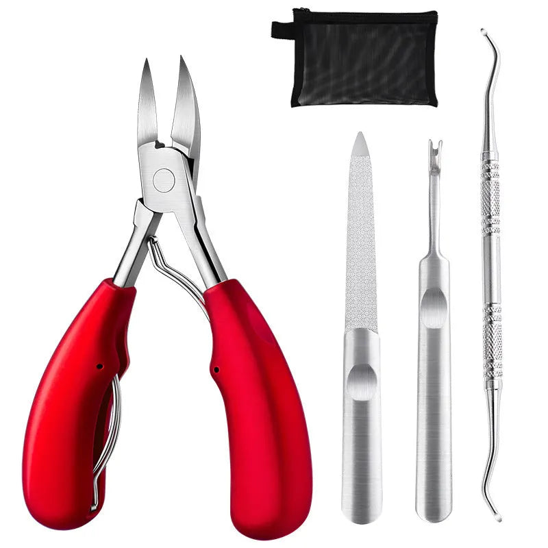 Stainless steel nail clippers with ABS handles in multiple colour options for home grooming