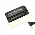 Black and blue magnetic car vinyl wrap scraper tool with interchangeable faux deerskin and wool pads.