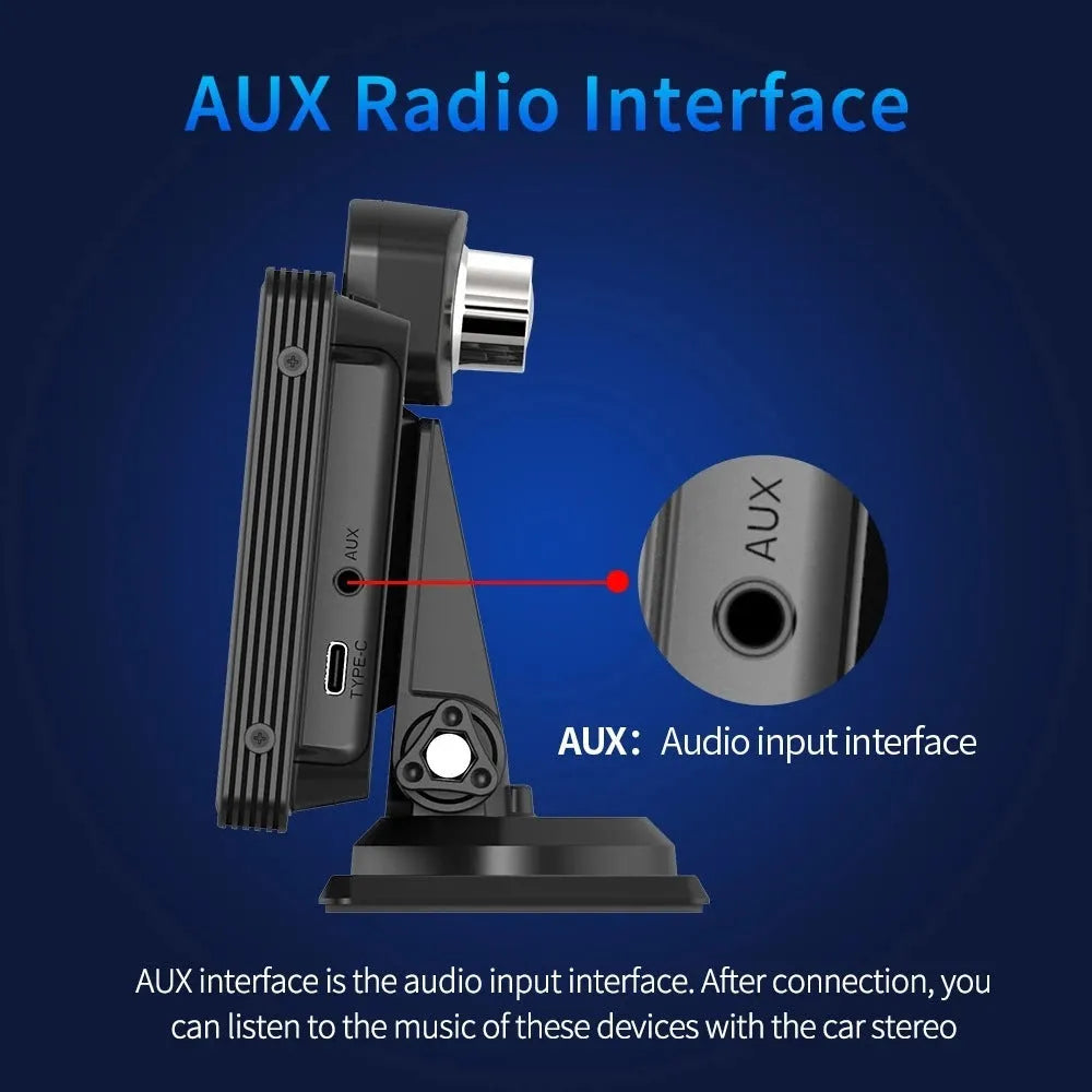 12-inch touch screen car dash cam unit with front and rear camera recording on display