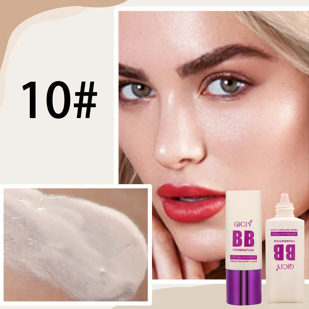 BB cream liquid foundation concealer in a feeding bottle, available in 10 shade options
