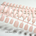 Set of frosted velvet Cat's Eye aurora effect artificial nails in short ladder sizes XS, S, and M.