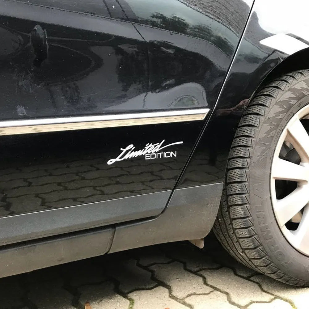 Plastic reflective bumper sticker measuring 16cm by 3.8cm in British style