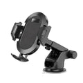 Auto lock car phone holder mounted on vehicle air vent with phone secured