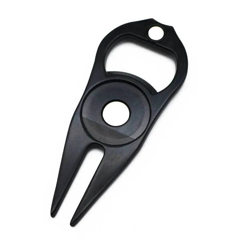 Zinc alloy golf ball yoke bottle opener tool with ball coin for putting green marking
