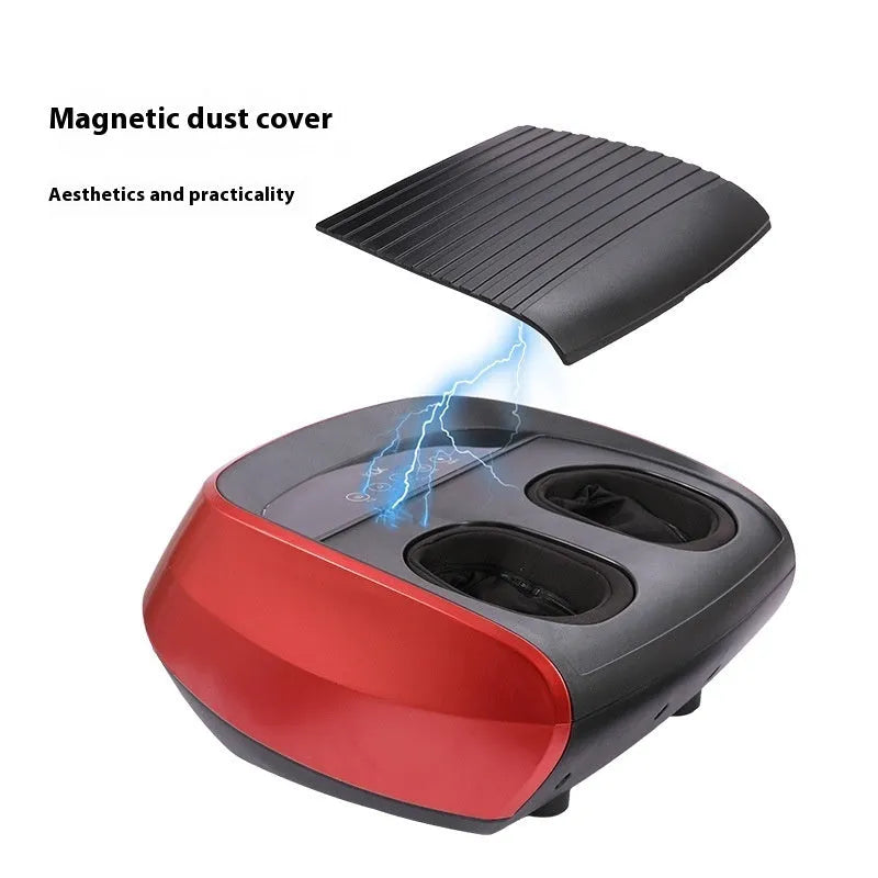 Flip automatic foot massager in black with infrared physiotherapy and timer control