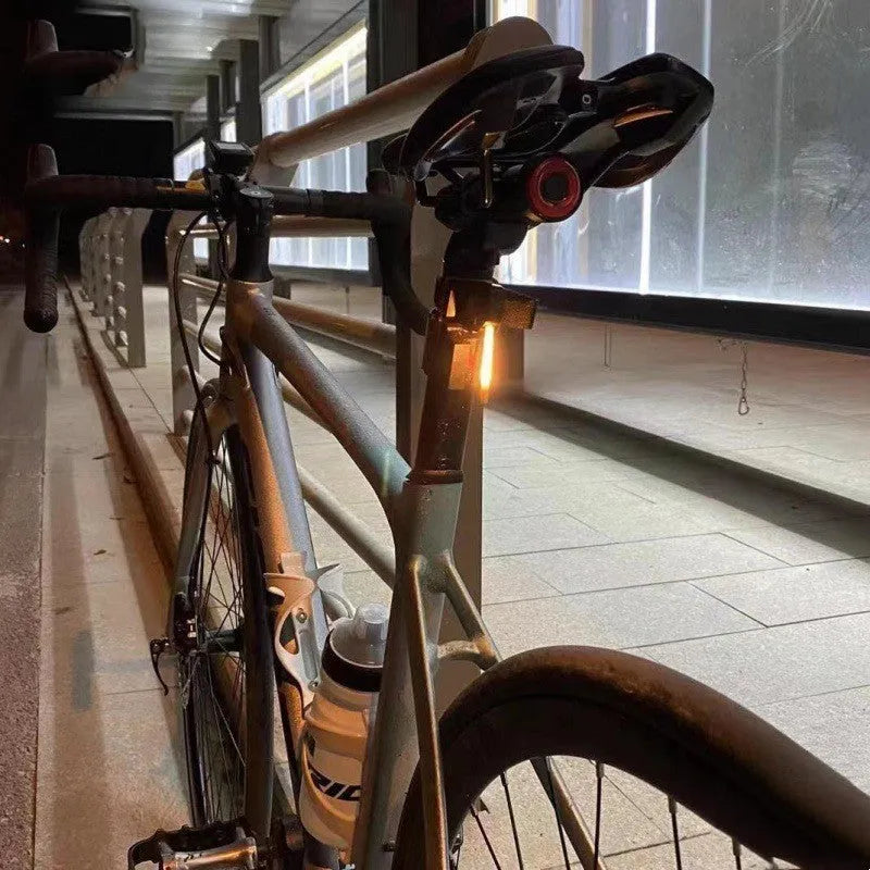 USB rechargeable waterproof cycling taillight available in five colour options