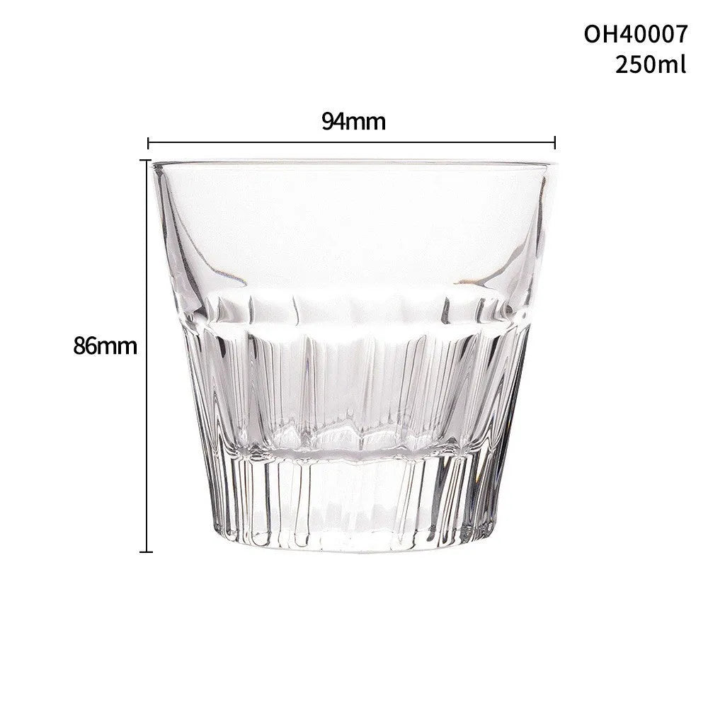 Thick bottom crystal whiskey shot glass in one of 11 colour options, 301-400ml capacity.