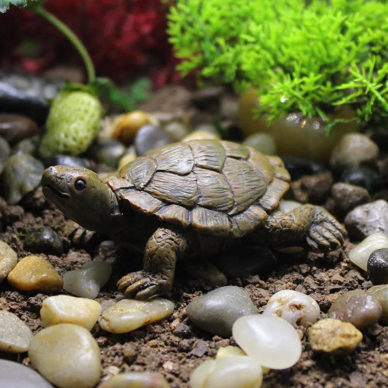 Realistic handcrafted resin turtle ornament for garden and indoor decoration