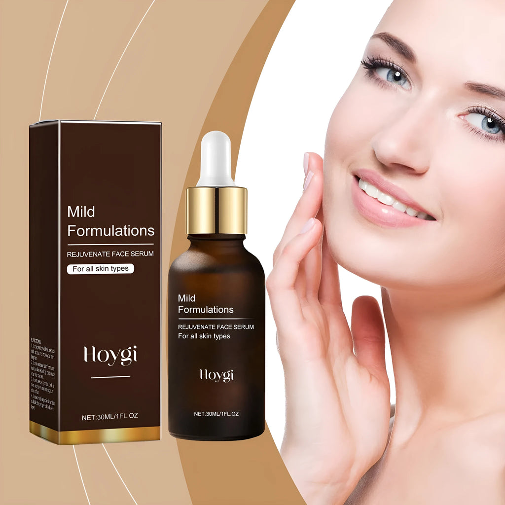 30ml square bottle of facial skin care essence with hyaluronic acid and collagen