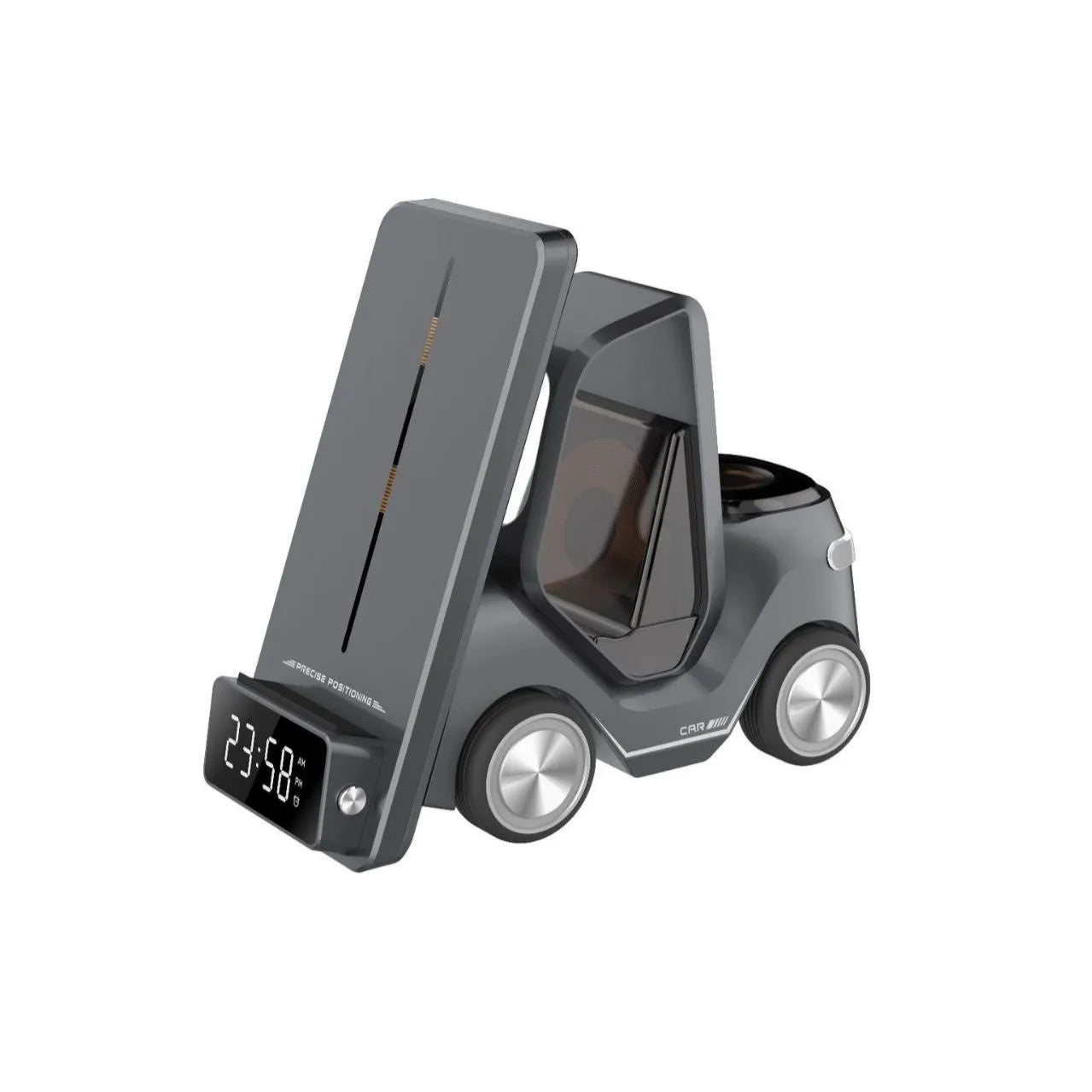 15W wireless fast charging phone bracket in grey, orange, white, or yellow colour.