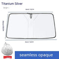 Car double ring front sun shield with NC fabric titanium silver glue construction