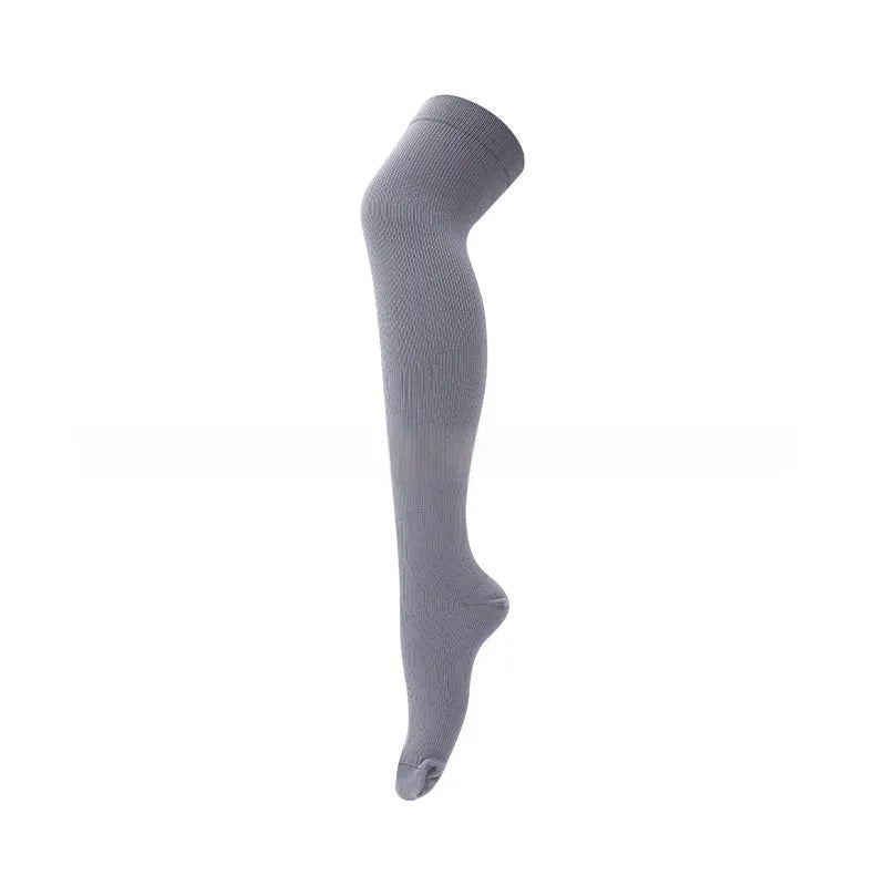 Outdoor sports running cycling long compression socks knee high quick dry polyester in multiple colours